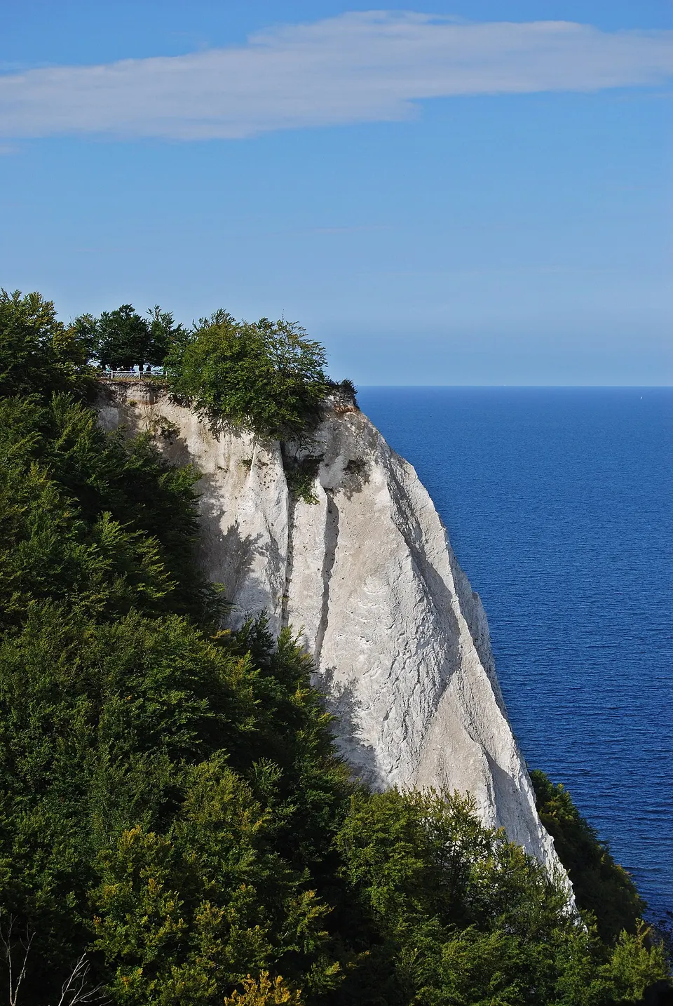 Rügen: The Königsstuhl, the best-known chalk cliff on the Stubbenkammer in the Jasmund National Park on the Baltic Sea island of Rügen.