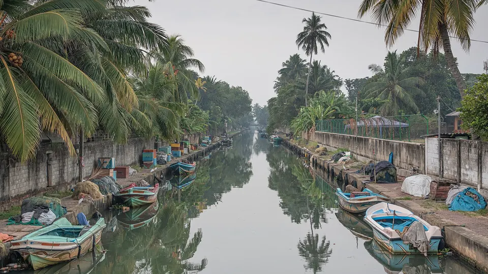 Der Holländische Kanal in Negombo an der Westküste Sri Lankas