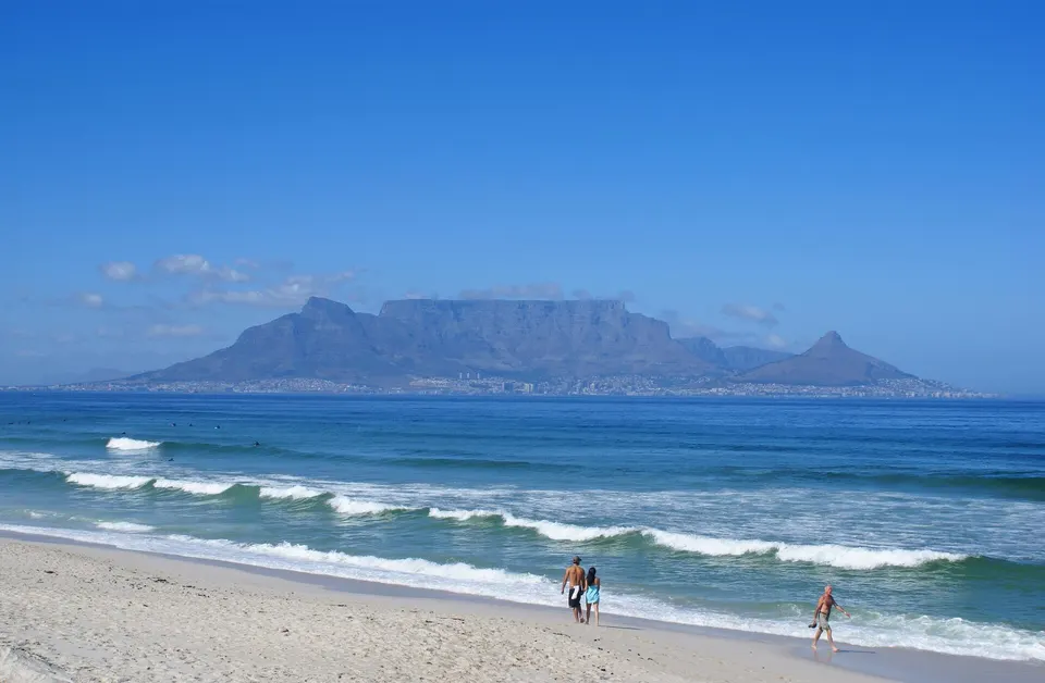 Der Tafelberg über Kapstadt in Südafrika