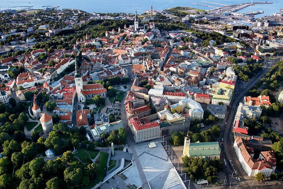 Tallinn: Aerial view of Tallinn Old Town