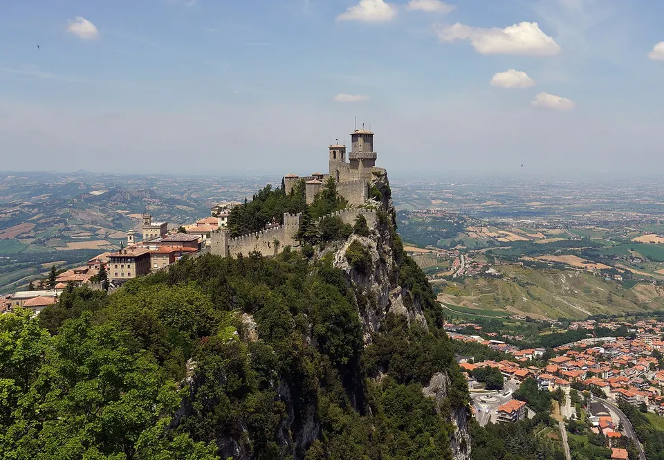 San Marino: View of Mount Titano - San Marino.
